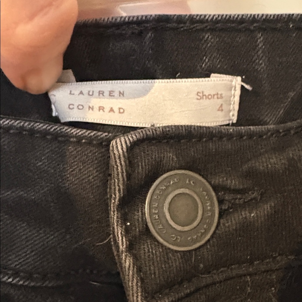 LC Lauren Conrad Black Jean Shorts - Picture 3 of 4